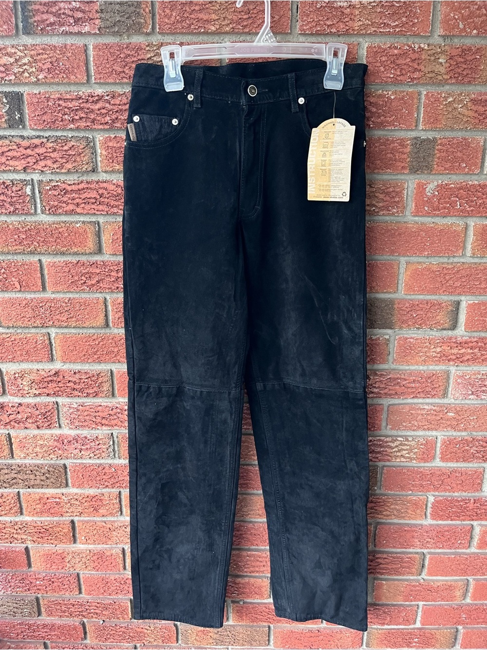 Skotts Suede BNWT mens black Pants Sz 30x33.